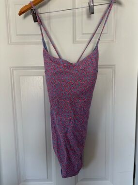 J. Crew Purple Floral Spaghetti-Strap Slip